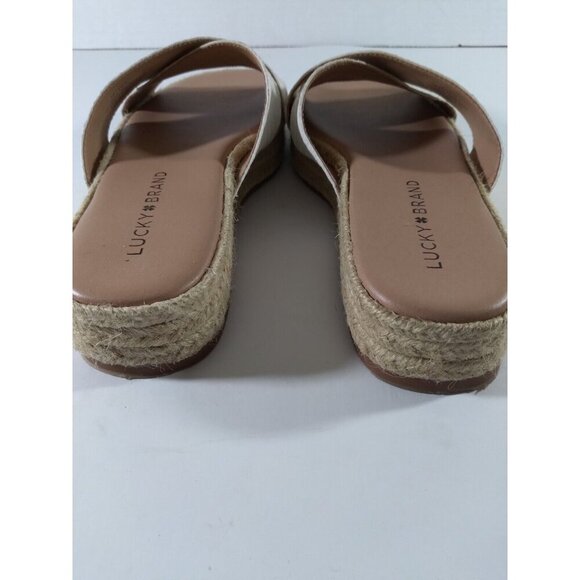 Lucky Brand Espadrille Sandals Tan Fabric Sz 7 M - Picture 7 of 12